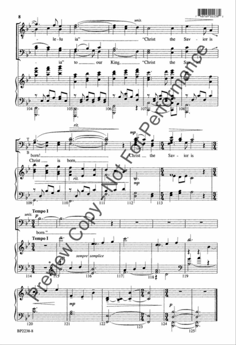 Silent Night - Forrest - TTBB TTBB scores gallery preview page 9