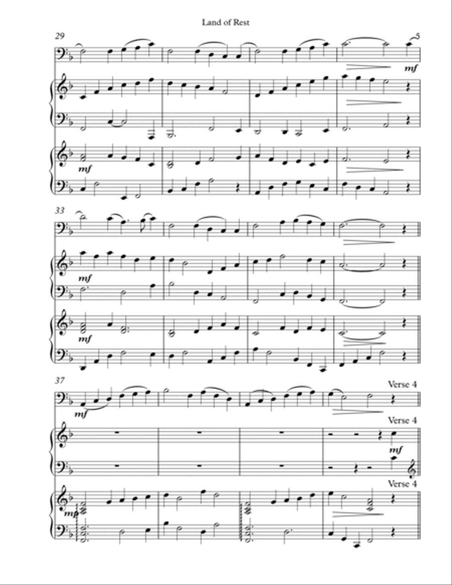 Land of Rest, Trio for Bassoon, Harp, Piano Bassoon scores gallery preview page 5