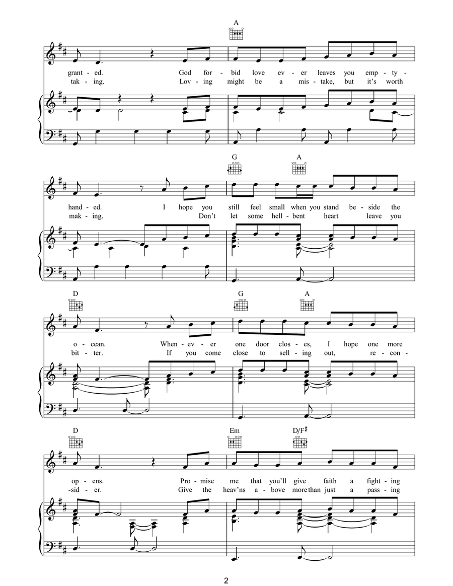 I Hope You Dance I Hope You Dance Piano, Vocal, Guitar scores gallery preview page 2