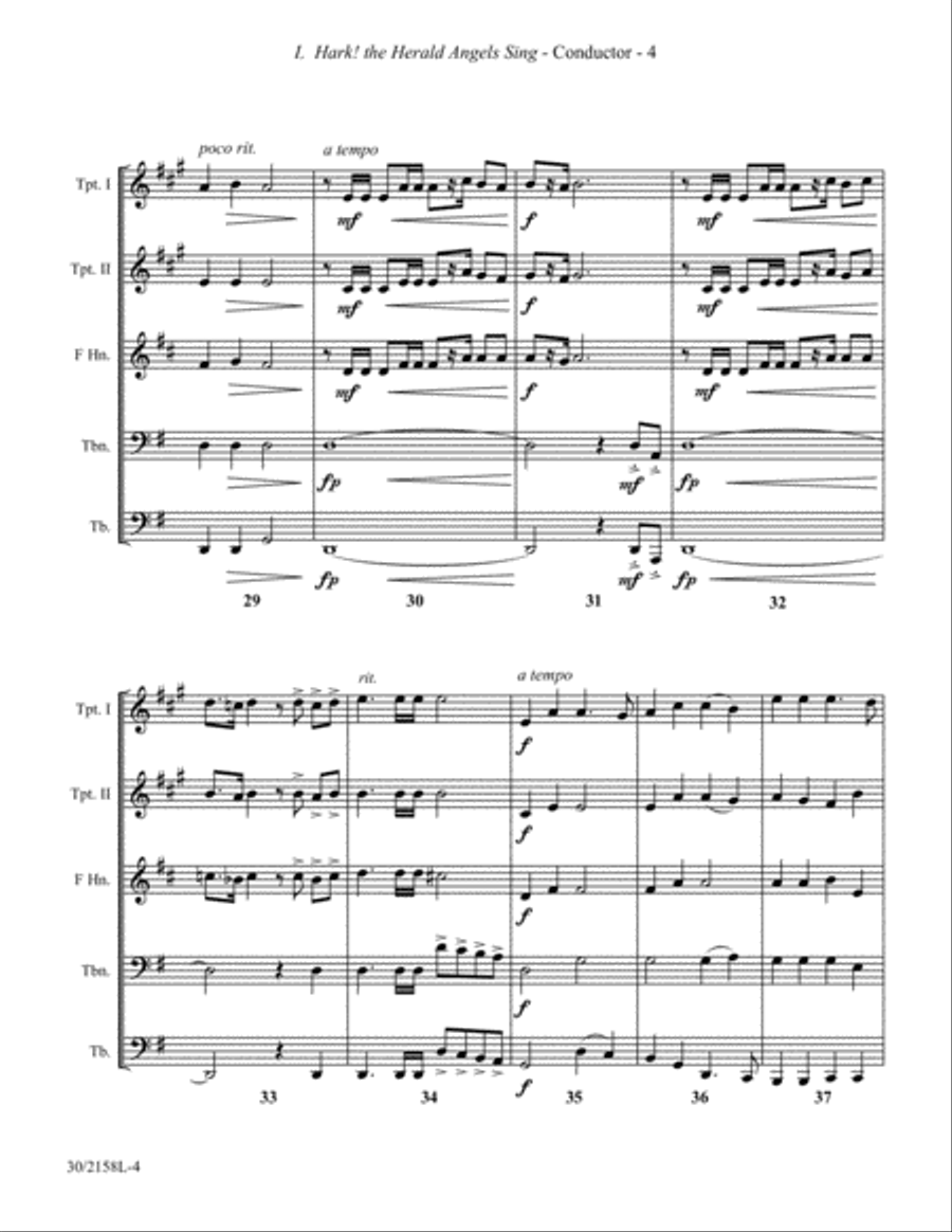 Christmas Suite for Brass Quintet Brass Quintet scores gallery preview page 5