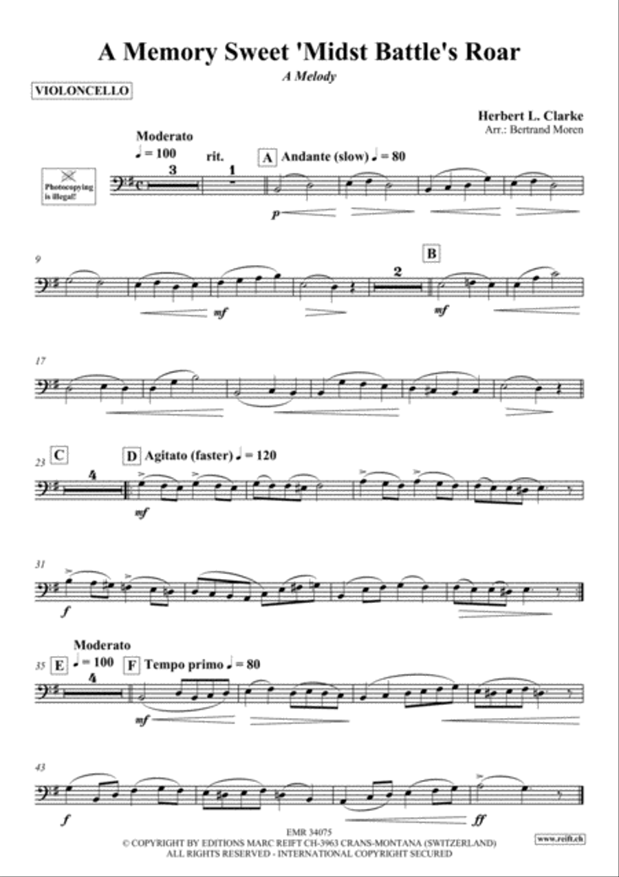 A Memory Sweet 'Midst Battle's Roar Piano Accompaniment scores gallery preview page 2