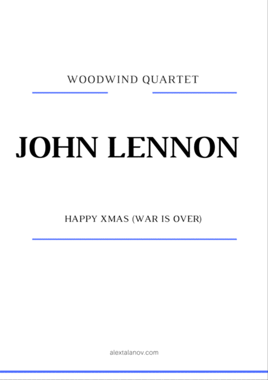 Happy Xmas (War Is Over) Happy Xmas (War Is Over) Woodwind Quartet scores gallery preview page 1