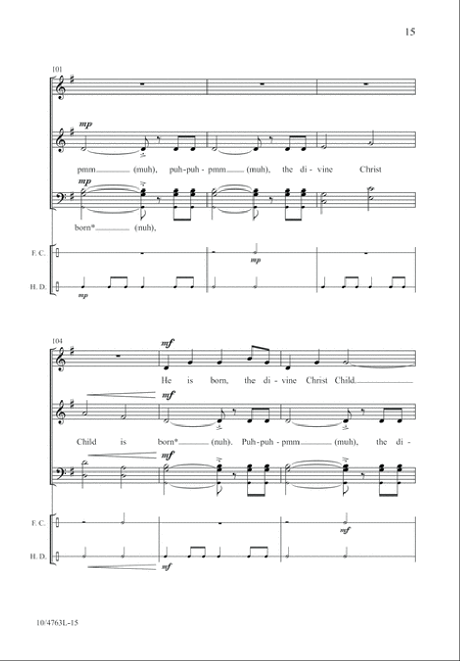 Born, He Is Born! 4-Part scores gallery preview page 15