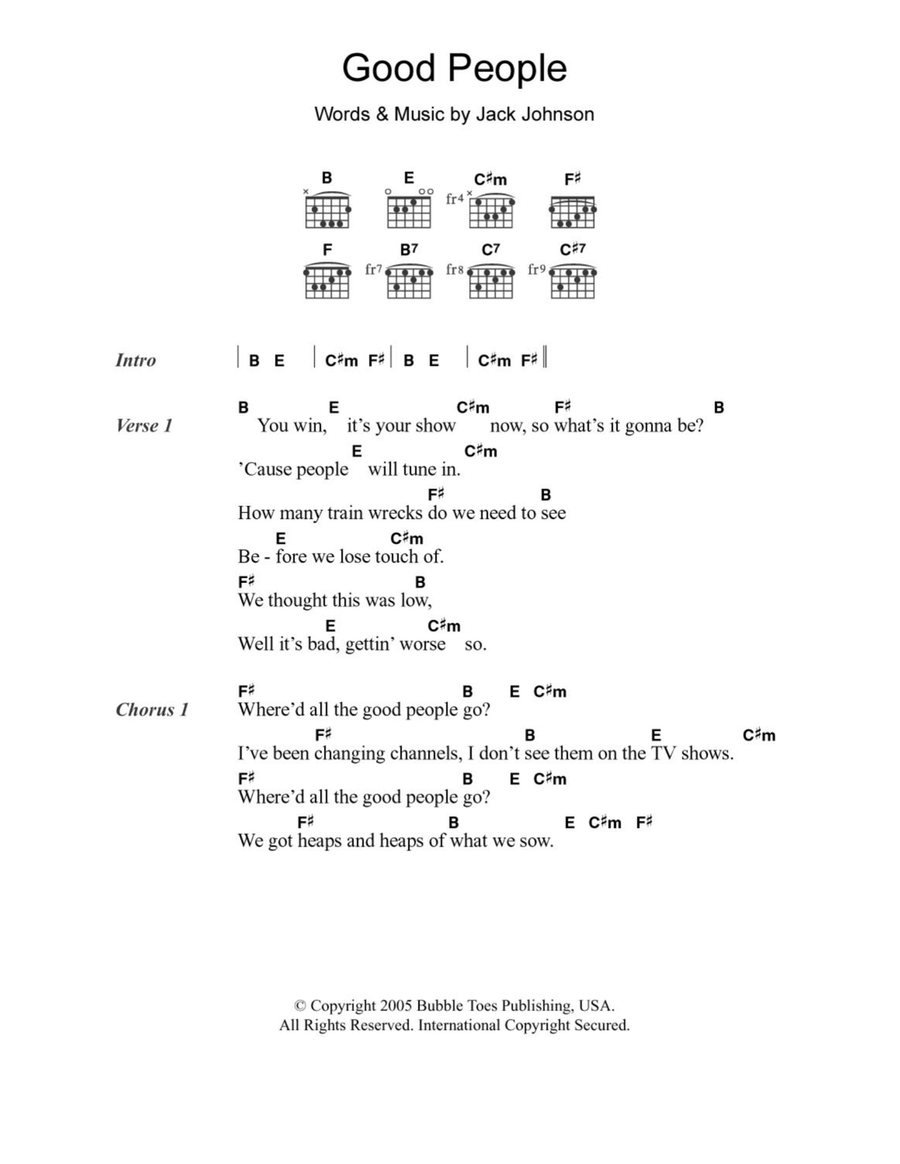 Good People Acoustic Guitar scores gallery preview page 1