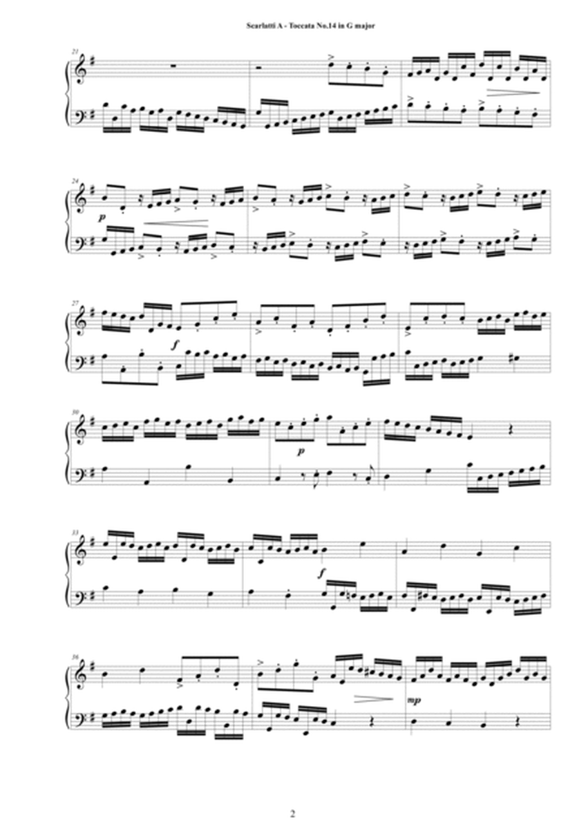 Scarlatti A - Toccata No.14 in G major for Harpsichord (or Piano) image number null