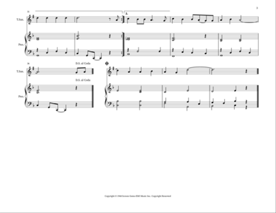 Hooked On A Feeling Woodwind Duet scores gallery preview page 3