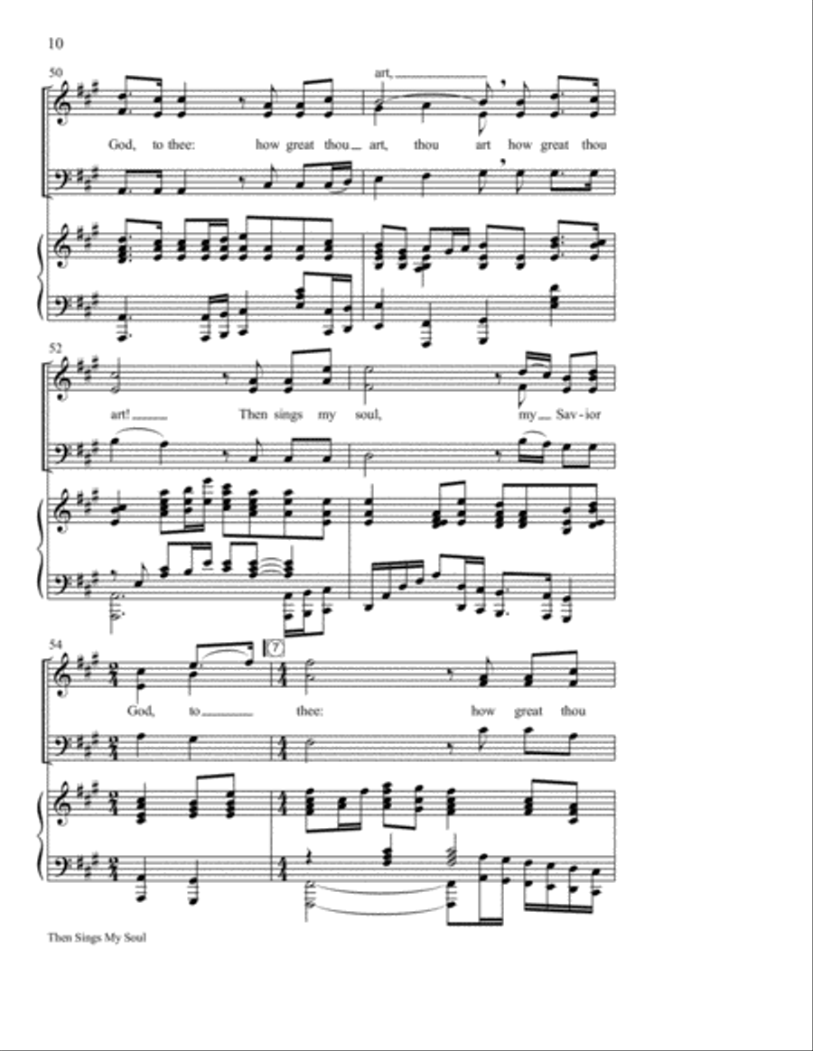 Then Sings My Soul (How Great Thou Art) 3-Part scores gallery preview page 11