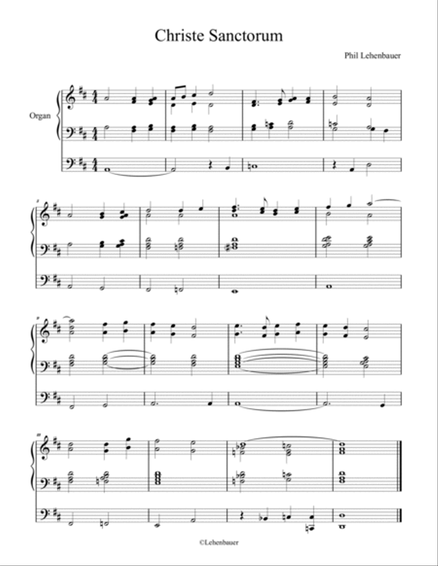 Hymn Variations 1, by Phil Lehenbauer Organ Solo scores gallery preview page 4