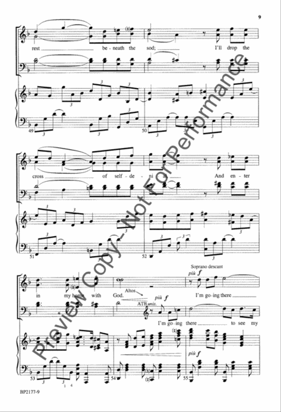 Wayfaring Stranger - Helvey 4-Part scores gallery preview page 9