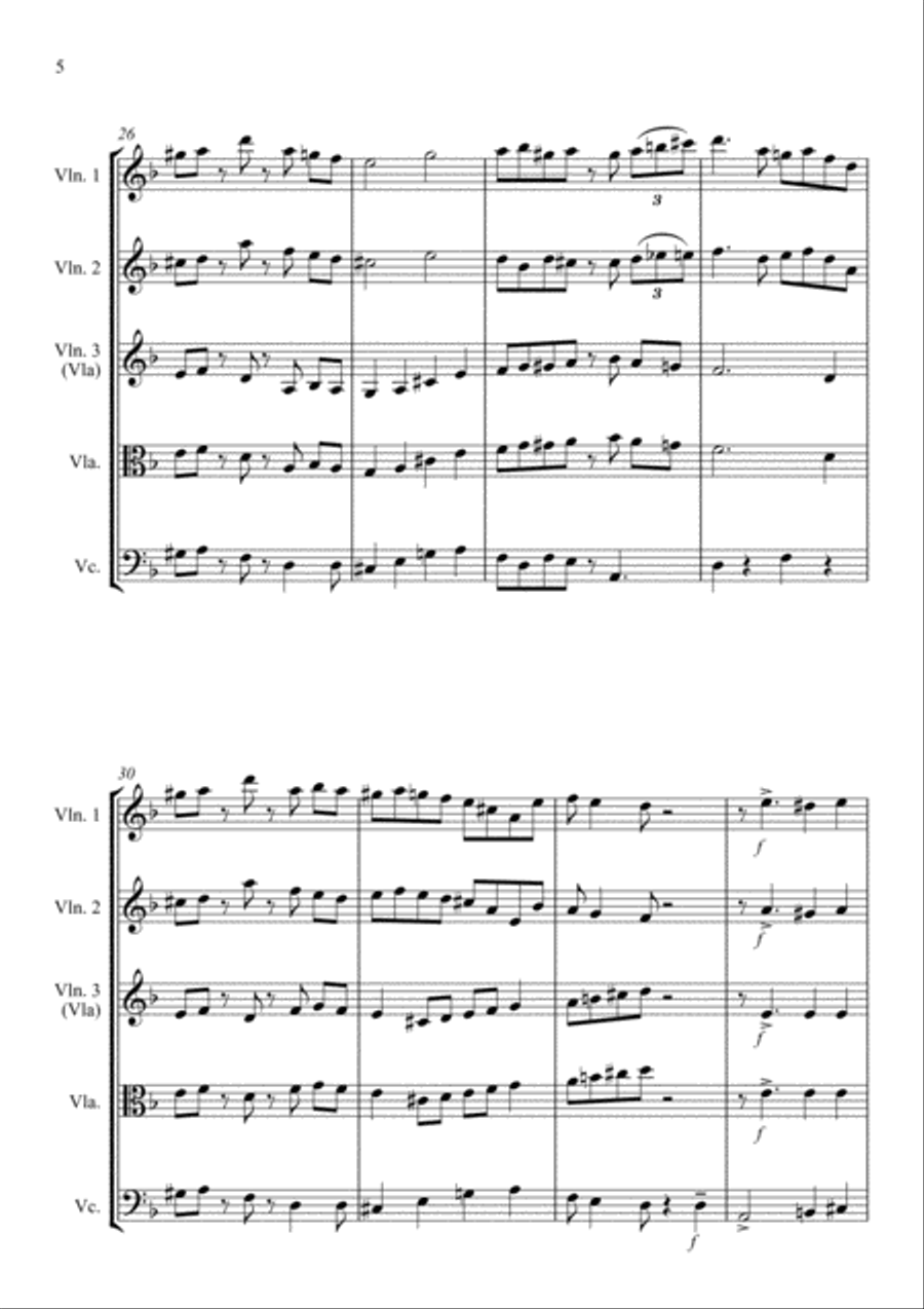 Suave - for String Quartet String Quartet scores gallery preview page 6