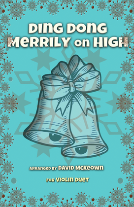 Book cover for Ding Dong Merrily on High, Jazz Style, for Violin Duet
