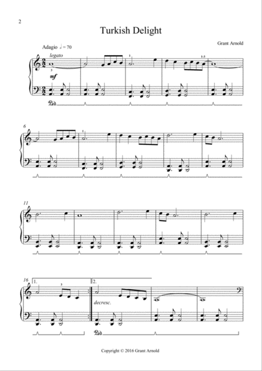 Turkish Delight Easy Piano scores gallery preview page 2