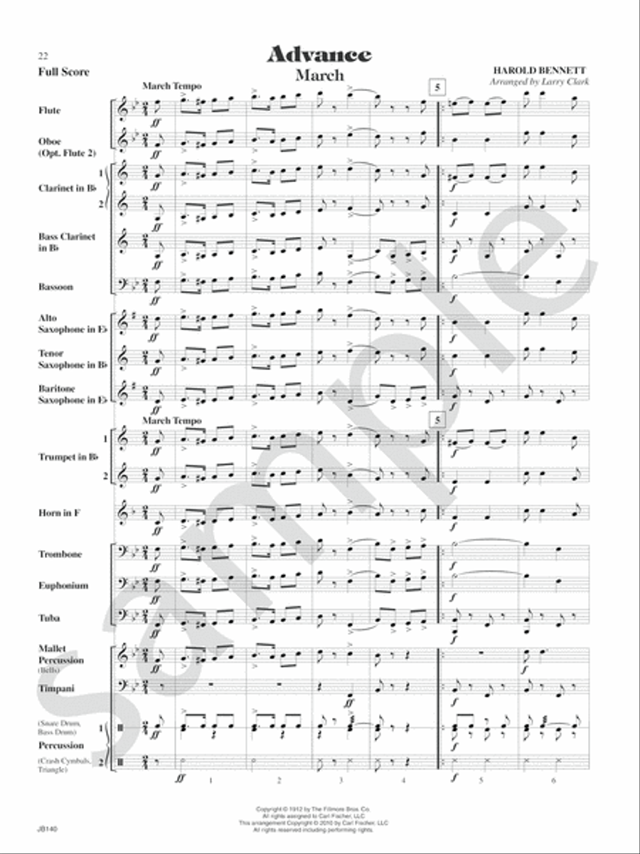 The New Bennett Band Book Concert Band scores gallery preview page 10