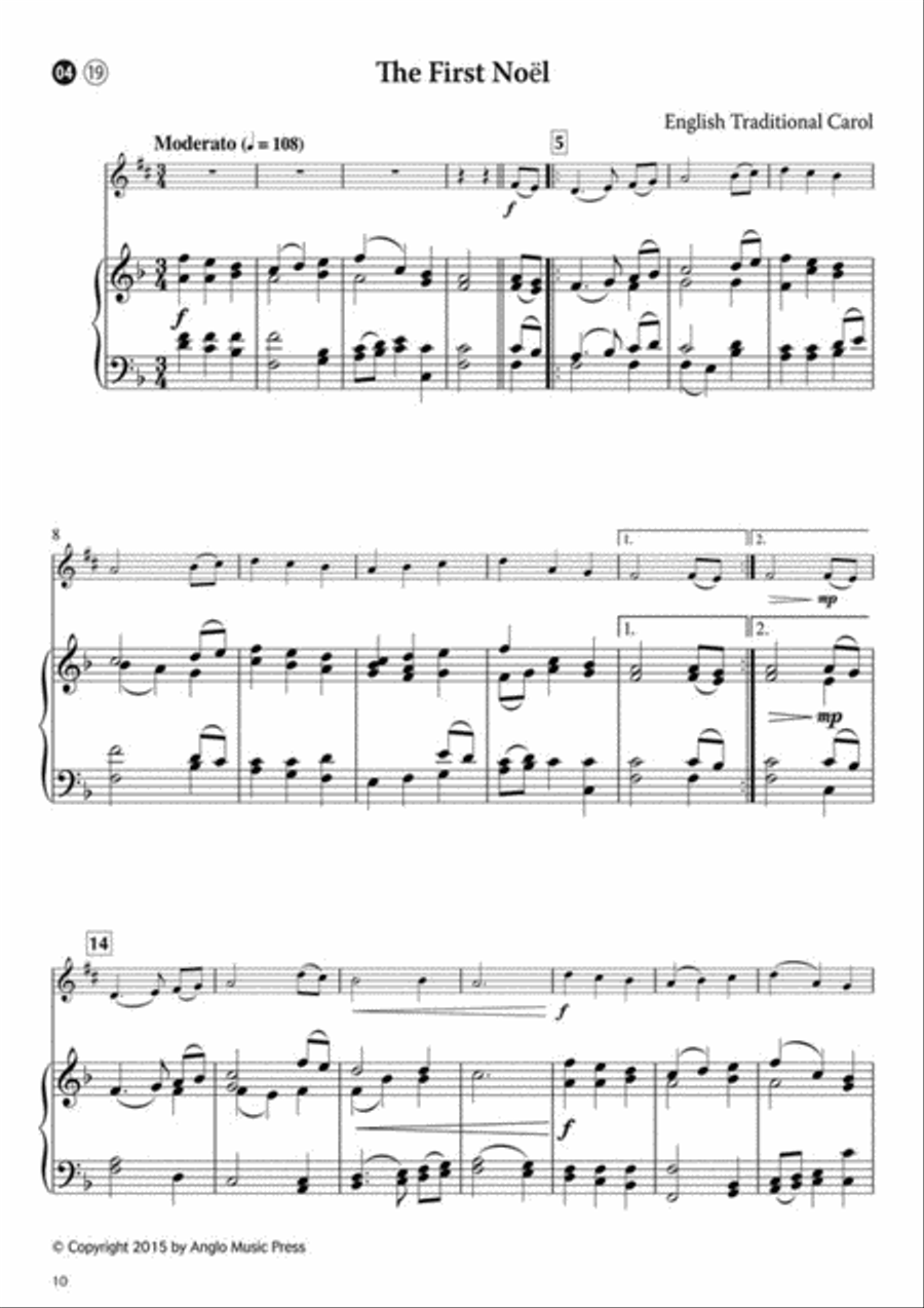 15 Easy Christmas Carols Horn scores gallery preview page 2