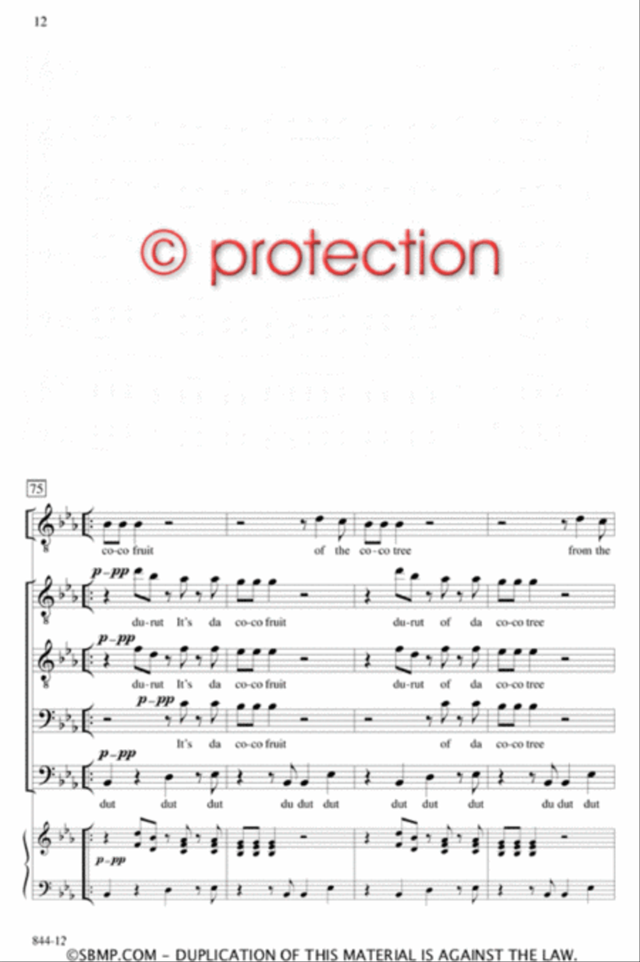 Da Coconut Nut - TTBB Octavo TTBB scores gallery preview page 11