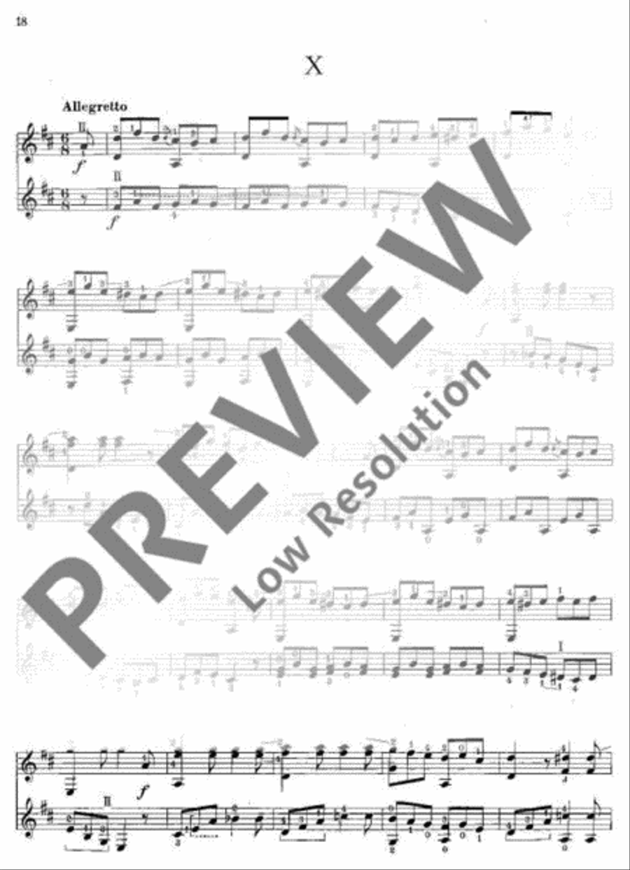 12 Duos Classical Guitar scores gallery preview page 19
