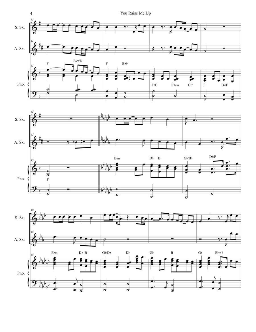 You Raise Me Up You Raise Me Up Woodwind Duet scores gallery preview page 4