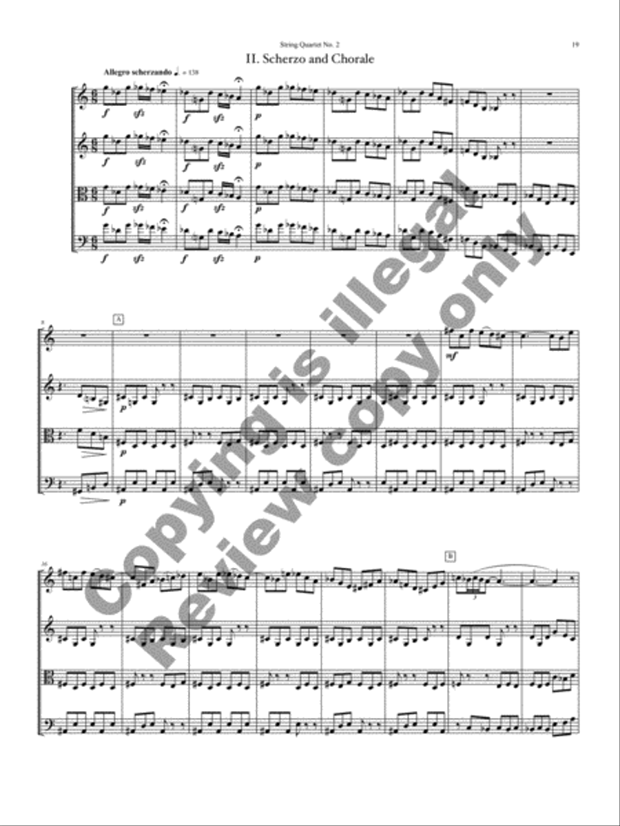 String Quartet No. 2 String Quartet scores gallery preview page 29