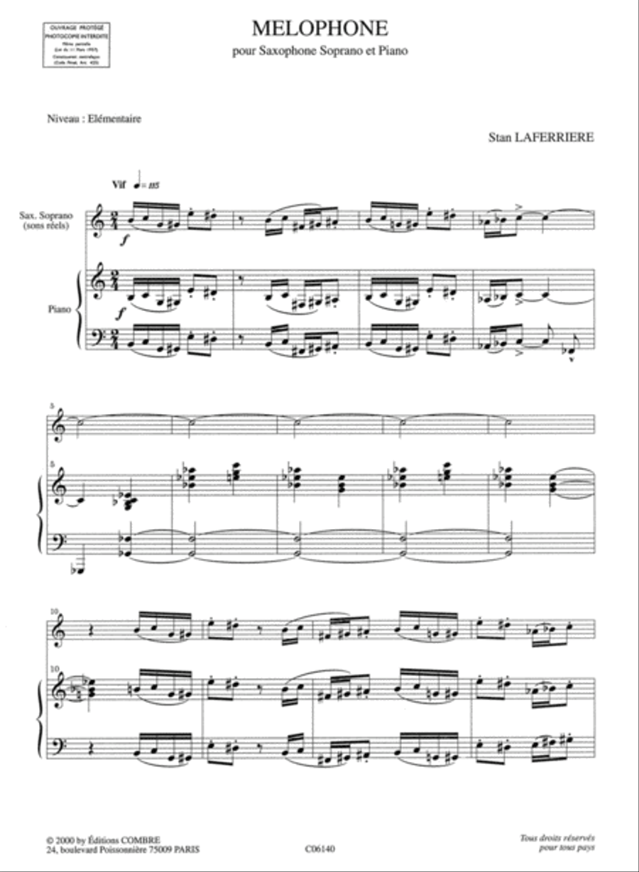 Melophone Soprano Saxophone scores gallery preview page 2
