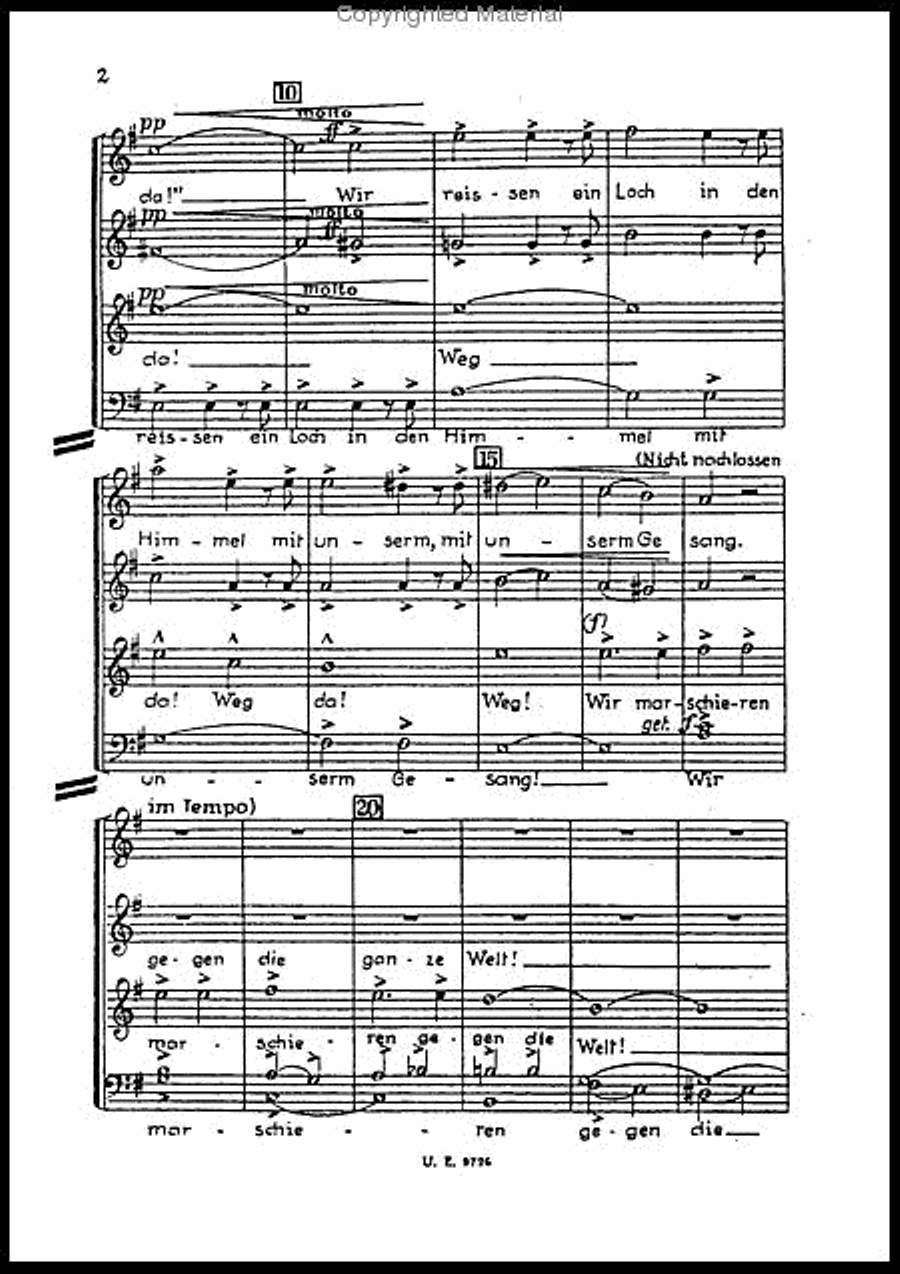 Auf Den Strassen Zu Singen, Op School and Community scores gallery preview page 3