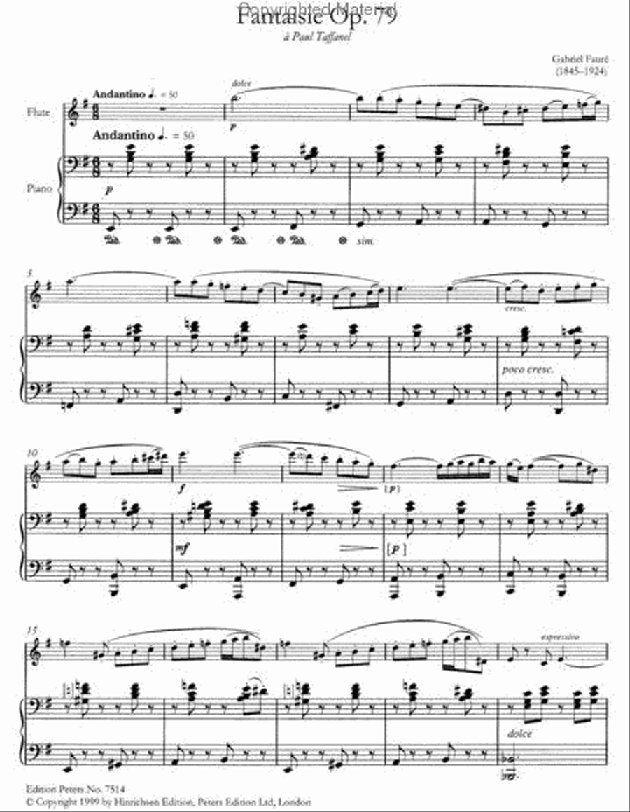 Anthology of Selected Pieces for Flute and Piano Flute Solo scores gallery preview page 3