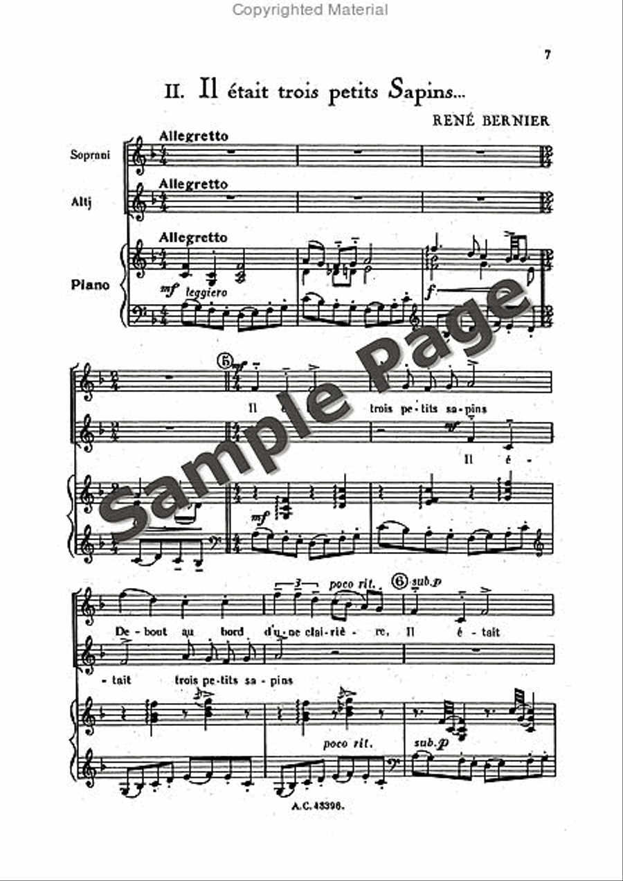 Bernier R Sortileges Ingenus (ep) Women's Choir scores gallery preview page 8