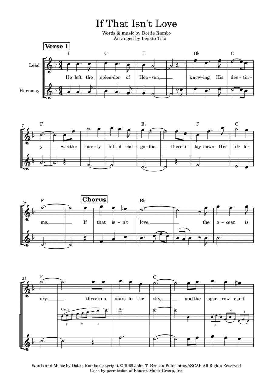 If That Isn't Love Flute scores gallery preview page 1