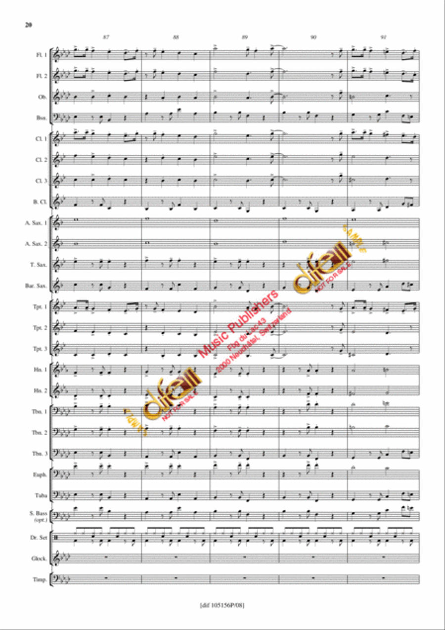 Theme from Inspector Gadget Concert Band scores gallery preview page 19