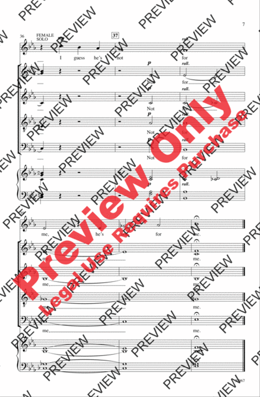 But Not for Me 4-Part scores gallery preview page 7