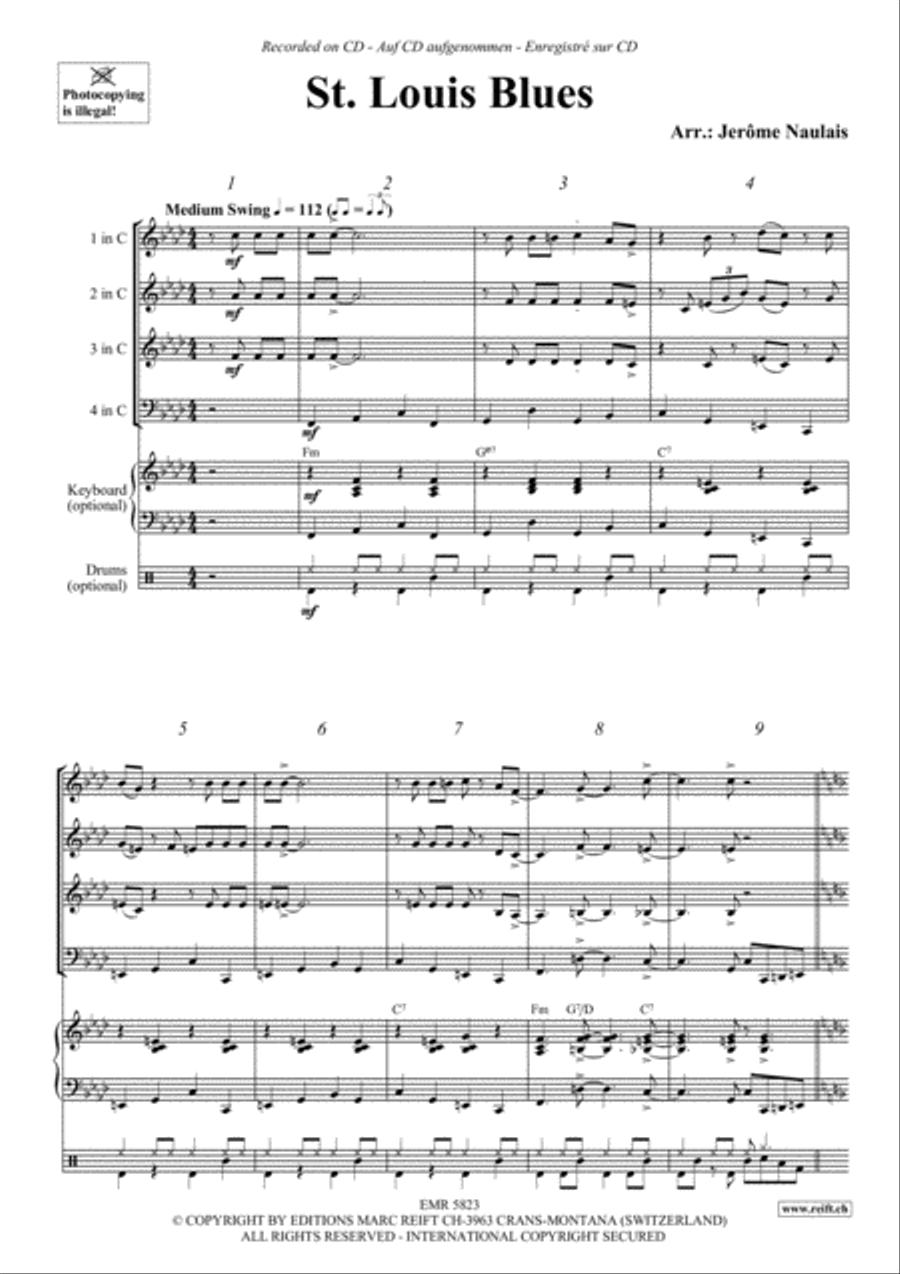 St. Louis Blues Concert Band scores gallery preview page 3