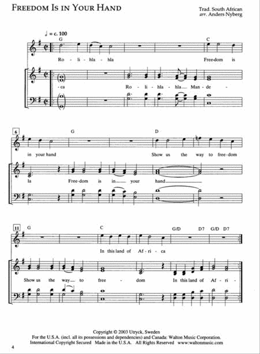 Freedom Is in Your Hand Choir scores gallery preview page 3