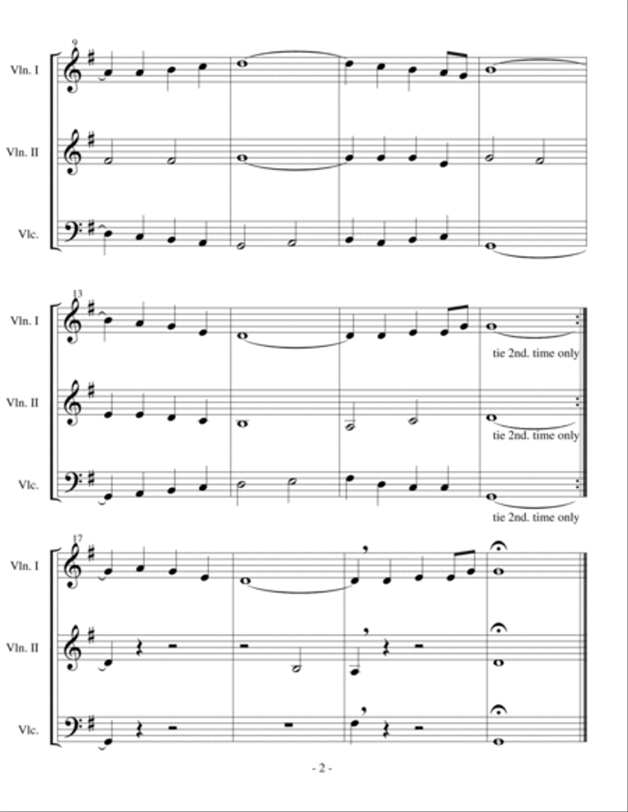A Collection Of Hymns For String Trio book 2 String Trio scores gallery preview page 2