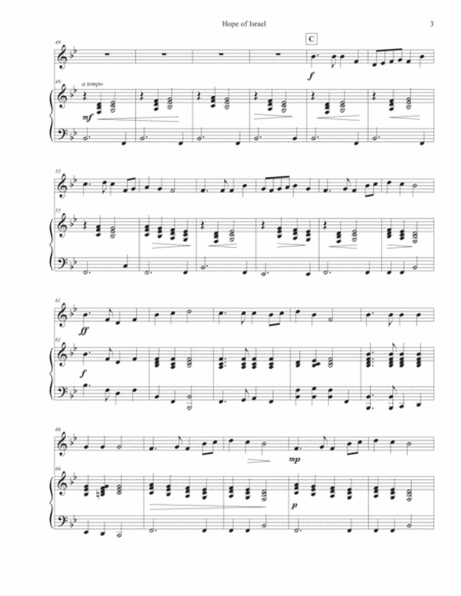 Hope of Israel - Easy Piano Duet for Teacher and Student (beginner) image number null