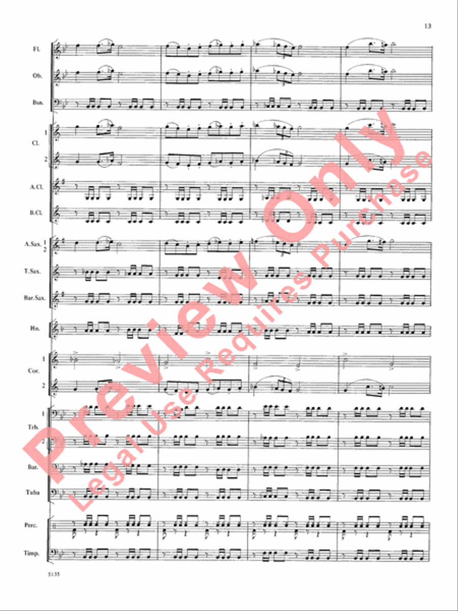 Procession of the Sardar Concert Band scores gallery preview page 14