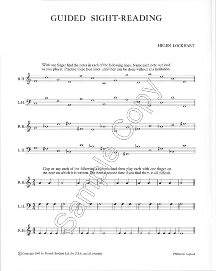 Guided Sight Reading Book 1