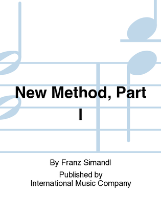 Book cover for New Method. Part I