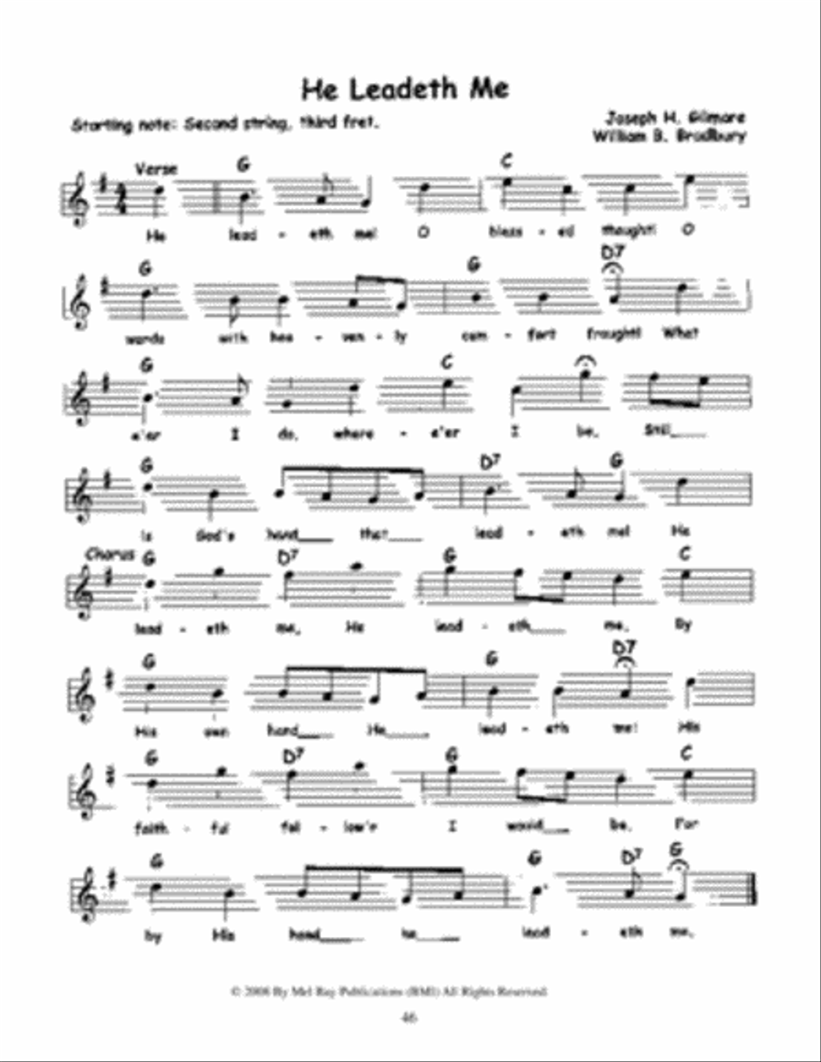 101 Three-Chord Hymns & Gospel Songs for Guitar, Banjo & Uke 5-String Banjo scores gallery preview page 4
