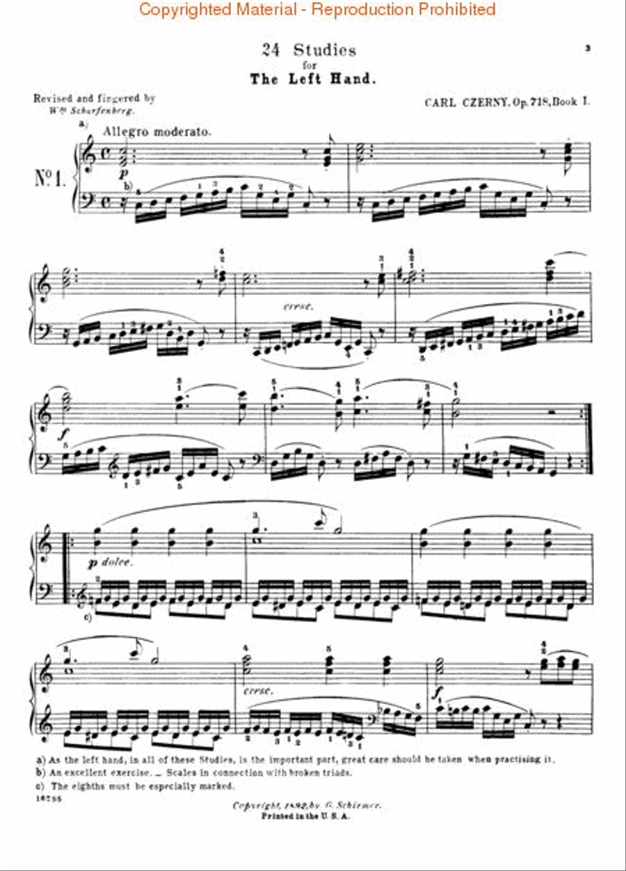 24 Studies for the Left Hand, Op. 718 Piano Method scores gallery preview page 2