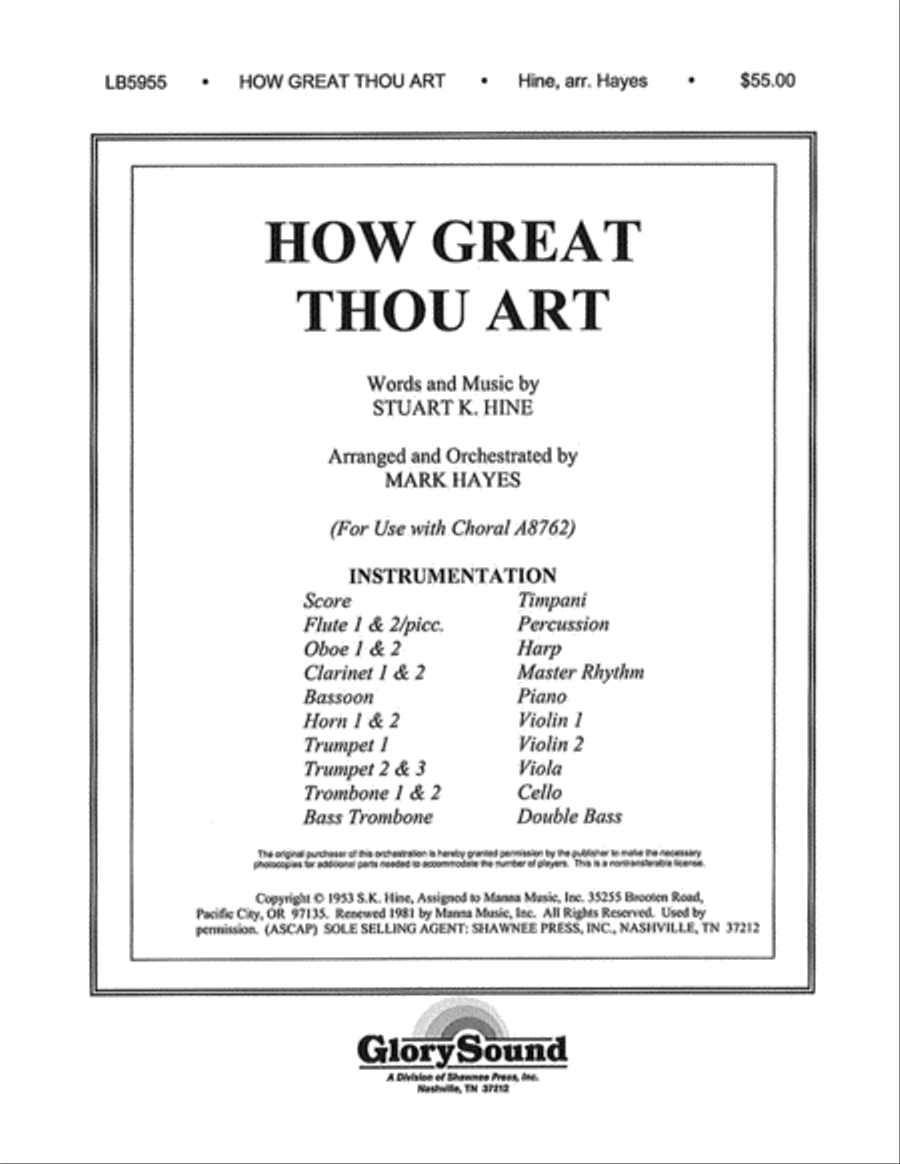 How Great Thou Art Choir scores gallery preview page 1