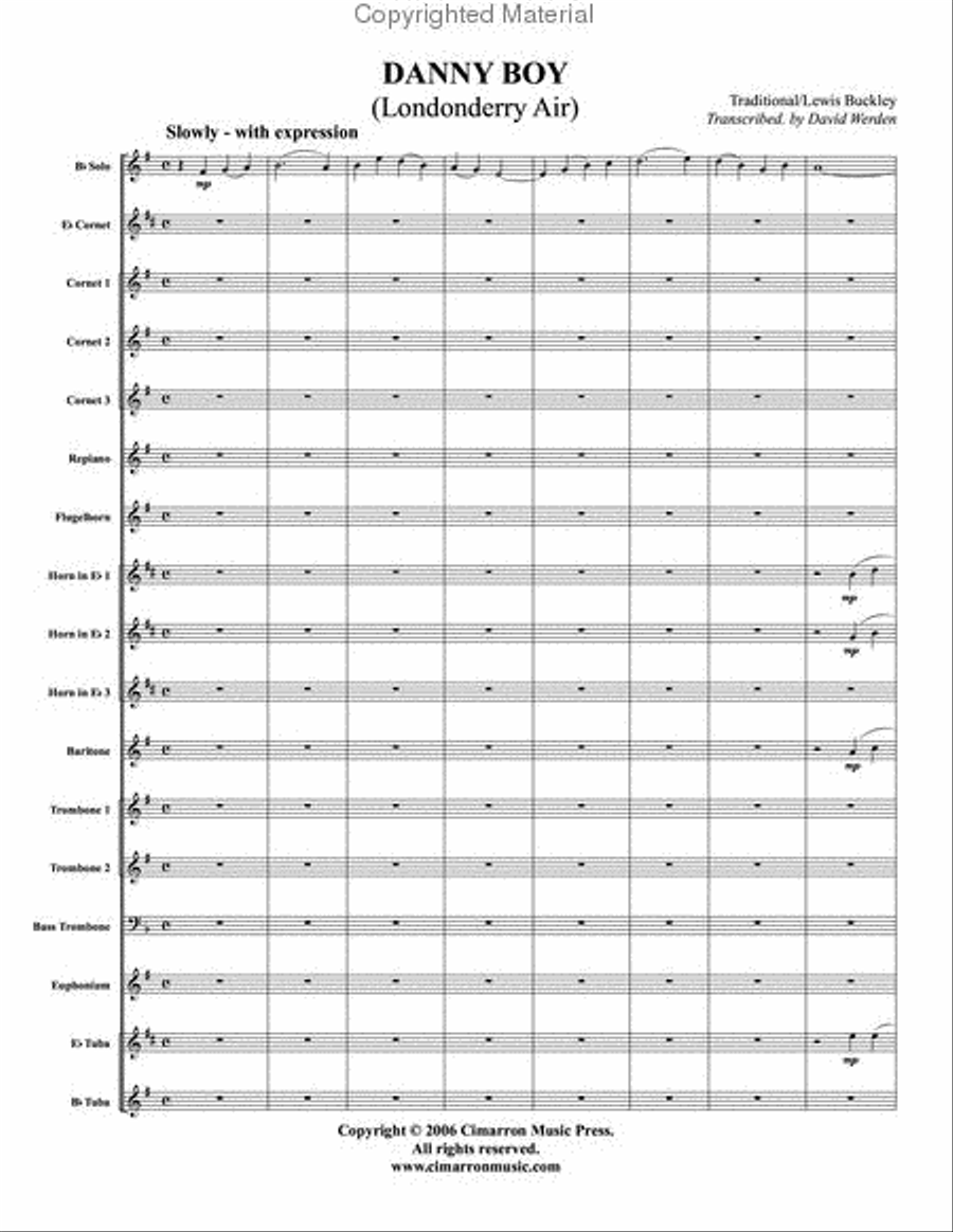 Danny Boy Danny Boy Brass Band scores gallery preview page 2