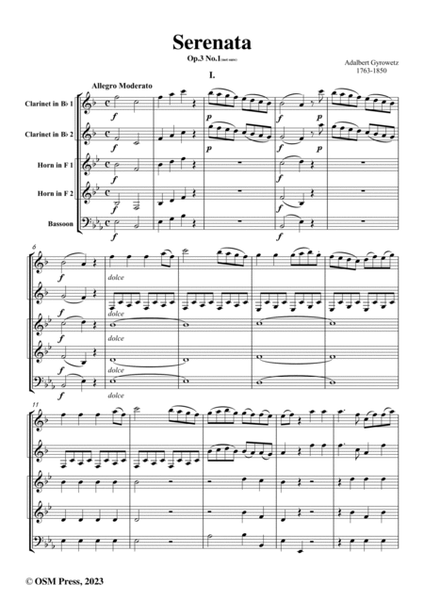 Gyrowetz-Serenata,Op.3 No.1(not sure) image number null