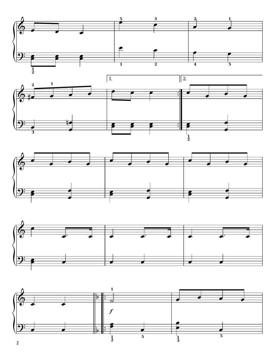 Can Can Easy Piano scores gallery preview page 2