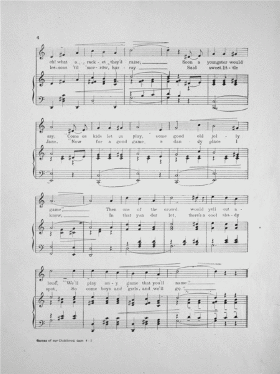 Games of Childhood Days, or, Ring Around the Rosie Voice scores gallery preview page 3