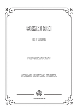 Book cover for Handel-Sommi Dei in f minor,for Voice and Piano