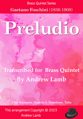 Book cover for Preludio (by Gaetano Foschini, arr. for Brass Quintet)
