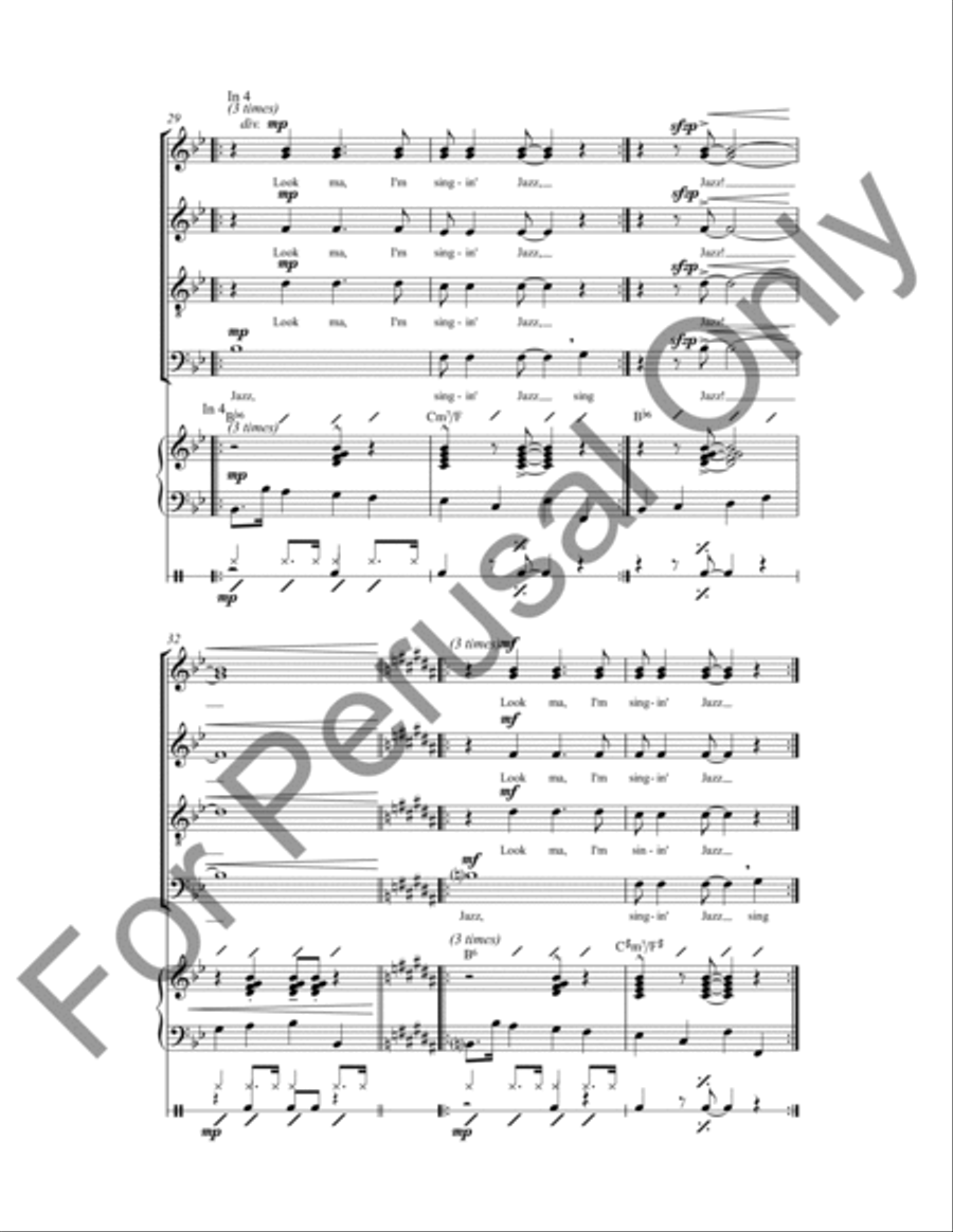 Look Ma, I'm Singin' Jazz 4-Part scores gallery preview page 7