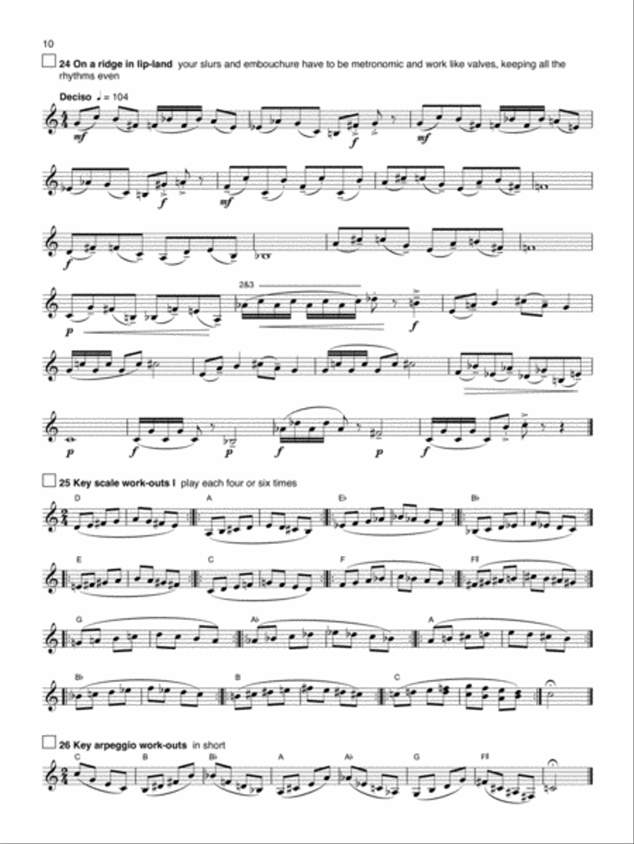 Graded Exercises for Trumpet and Other Valved Brass Instruments Cornet scores gallery preview page 4