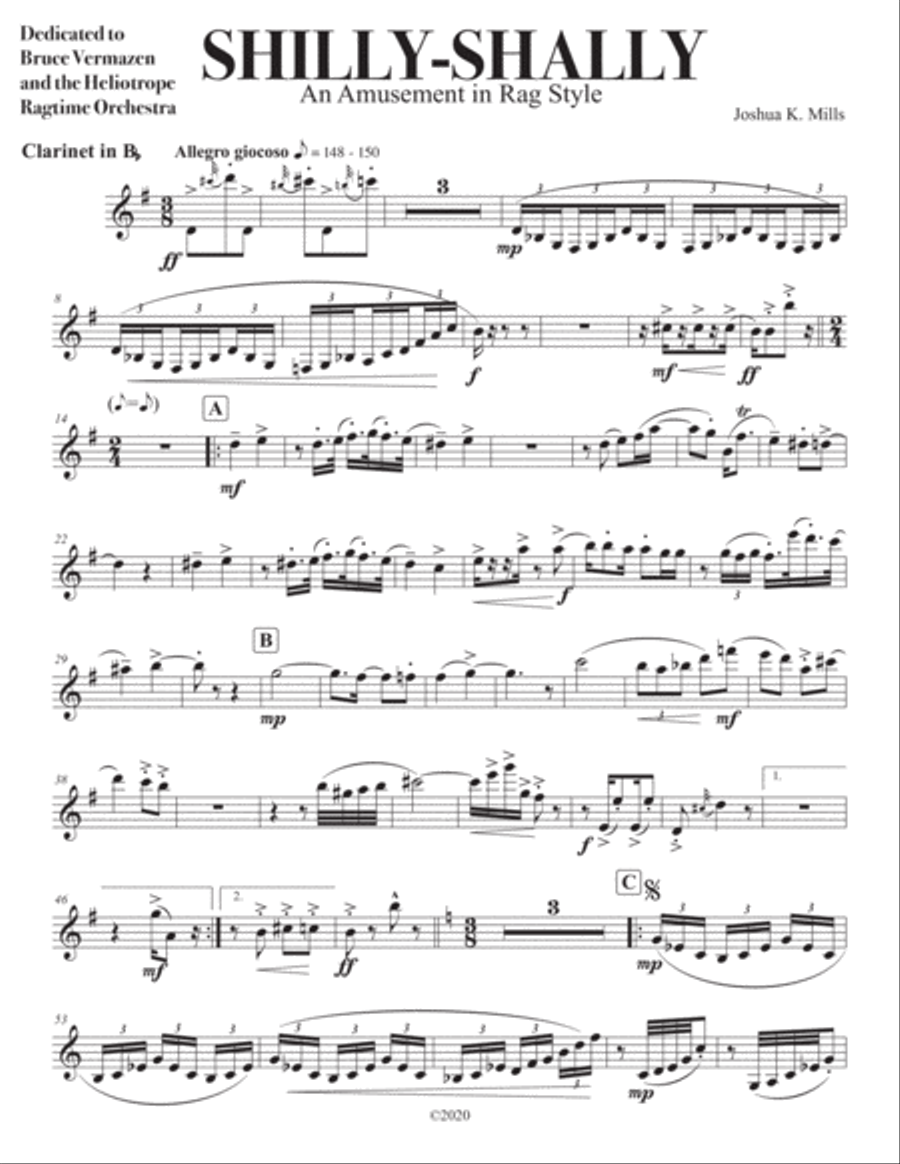 Shilly-Shally. An Amusement in Rag Style Large Ensemble scores gallery preview page 5