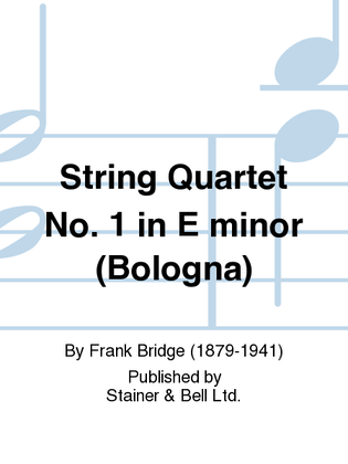 Book cover for String Quartet No. 1 in E minor (Bologna)