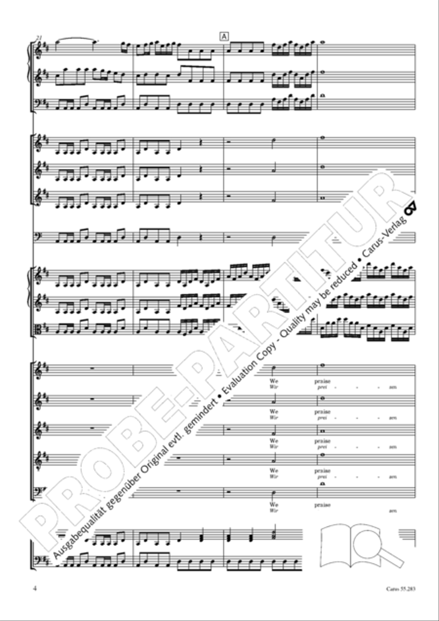 Te Deum for the Victory of Dettingen SSATB scores gallery preview page 21